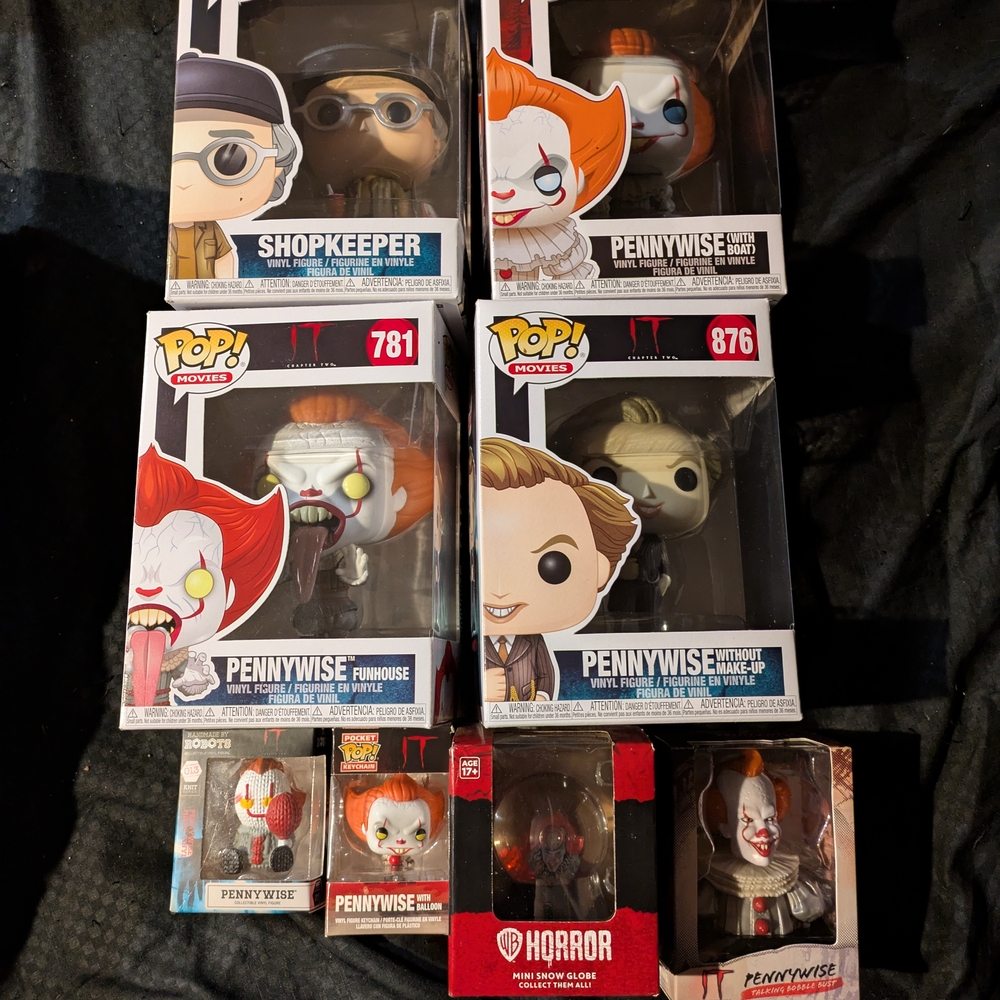Funko Pop Pennywise and Shopkeeper Figures - Multicolor